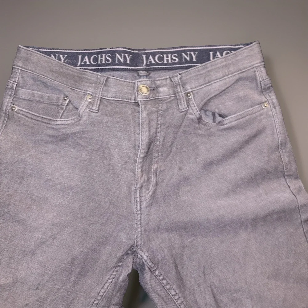 Jachs NY Mens Gray Denim Jeans Straight Fit Mid Rise Medium Wash 5-Pocket 32x27